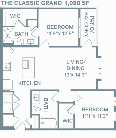 a floor plan of a house with bedrooms and a living room and a kitchen at The Quarry, Colorado